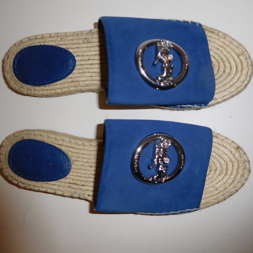 Coach Camille Ocean Blue Espadrille Shoes—Size 8.5